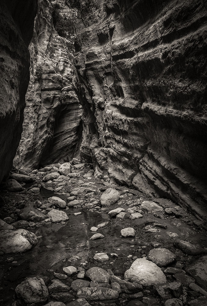 Cyprus photography trip to Avakas Gorge in Black and White
