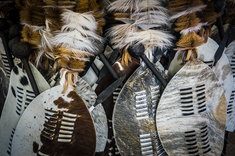 Traditional zulu shields