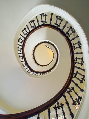 original image to Convert colour to black and white spiral staircase bournemouth