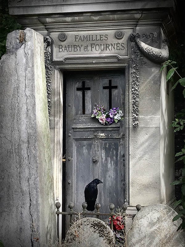 Paris Graveyard with Raven