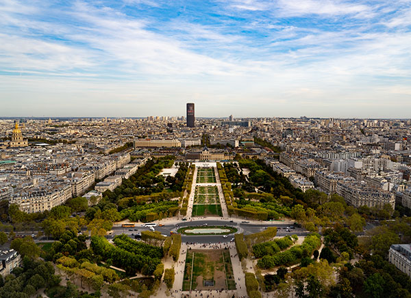 Parish photographed from the Eiffel tower