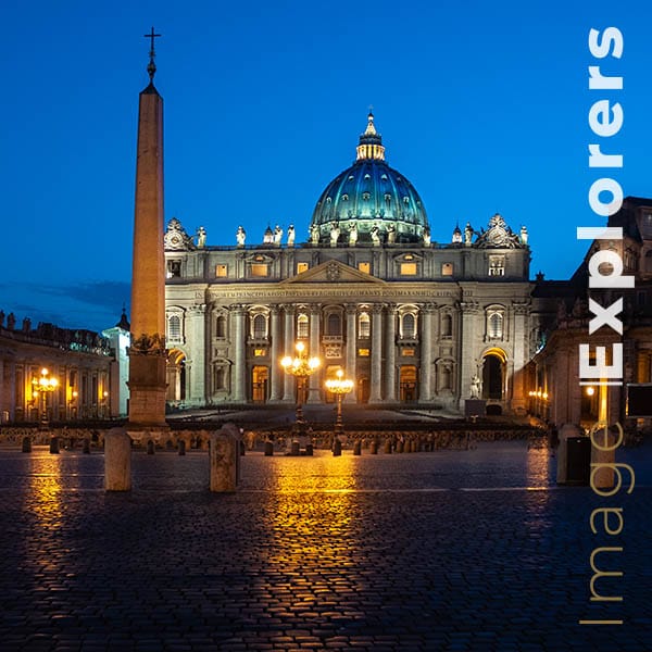 st peters square Rome Italy night