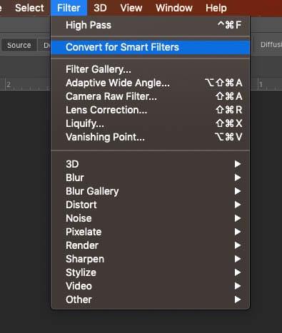 convert to smart filter for non destructive sharpness