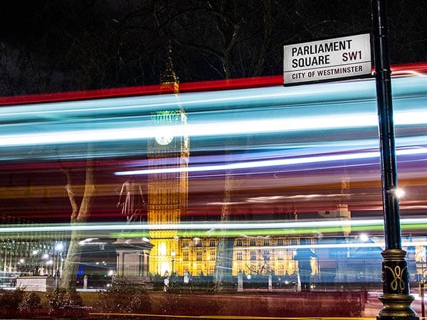 London Bus Blur long exposure