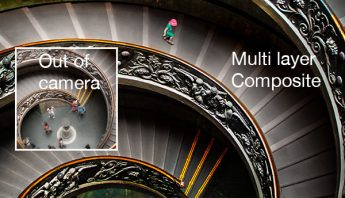 vatican staircase before after