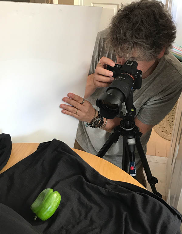 Tim photographs green pepper for how to photograph like edward weston