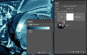 cyanotype tone for old photo effect