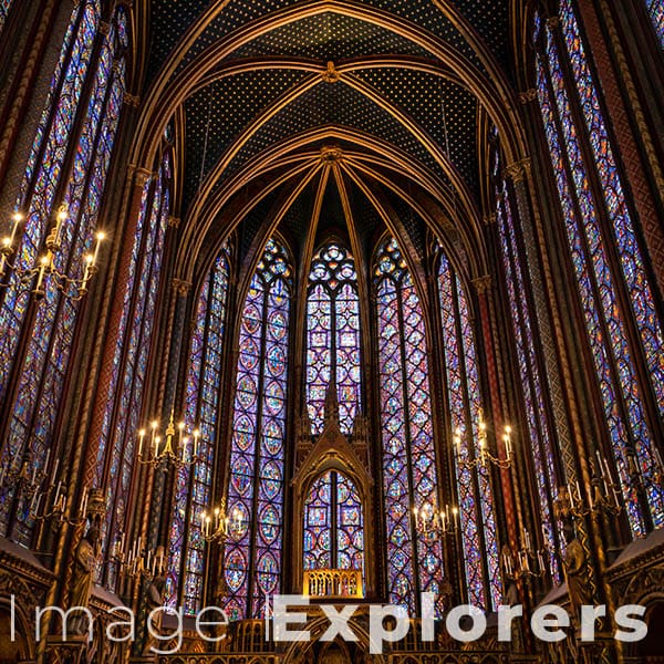 St Chappelle Paris Cathedral using low light photography