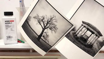 drying the black and white darkroom print