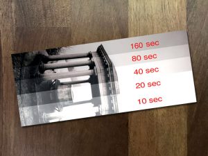 test strip print black and white darkroom print