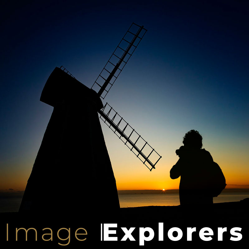 Windmill and Tim Silhouettes in Rottingdean near Brighton
