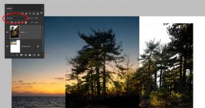 showing multiply effect for slihouette